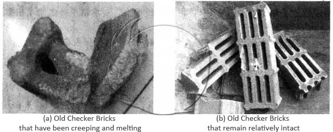 Figure 1 Sampling of clogged checker bricks