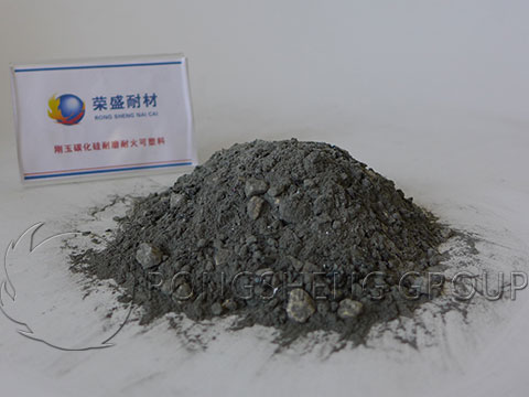 Corundum silicon carbide wear-resistant refractory plastic